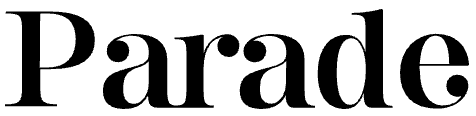 Close-up of the word 'Parade' in black serif font on a white background.