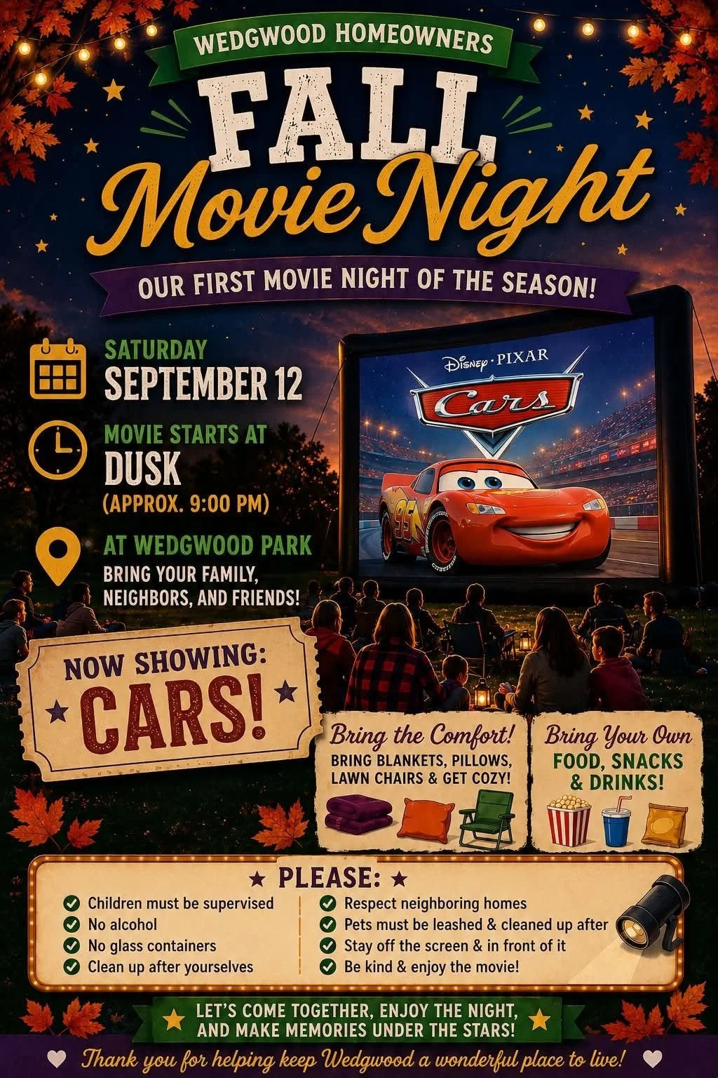 1st Annual Movie Night Under The Stars