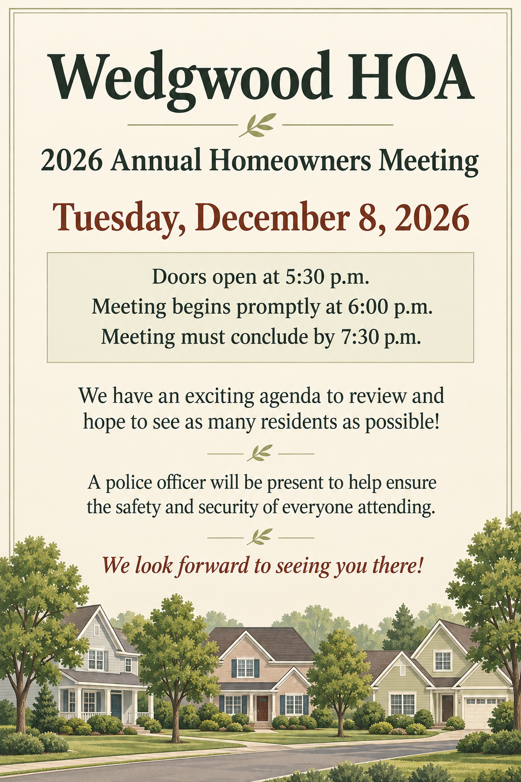2026 Annual Homeowners Meeting