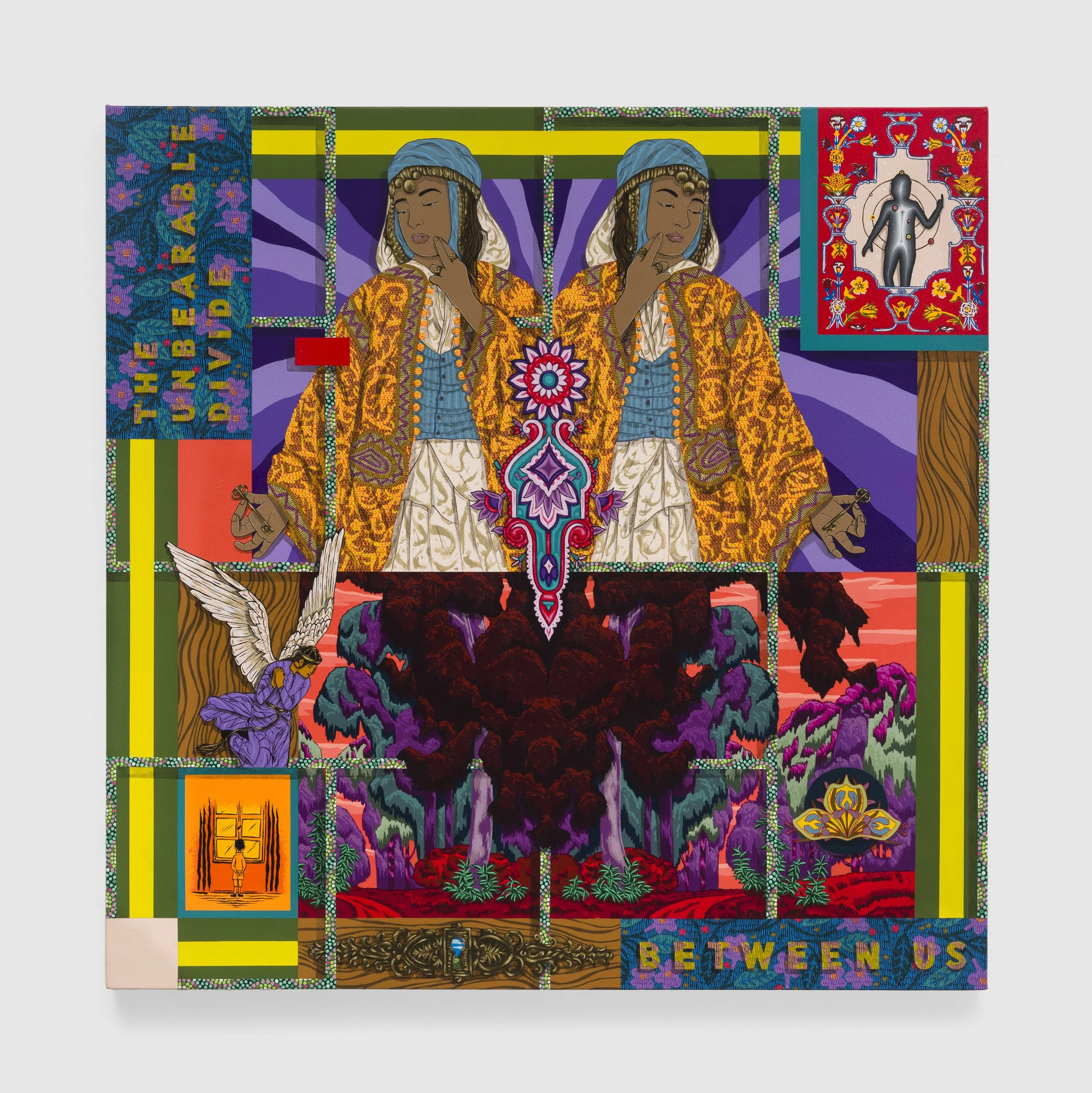 The Unbearable Divide Between Us, 2024,
Acrylic on canvas,
48"x48"