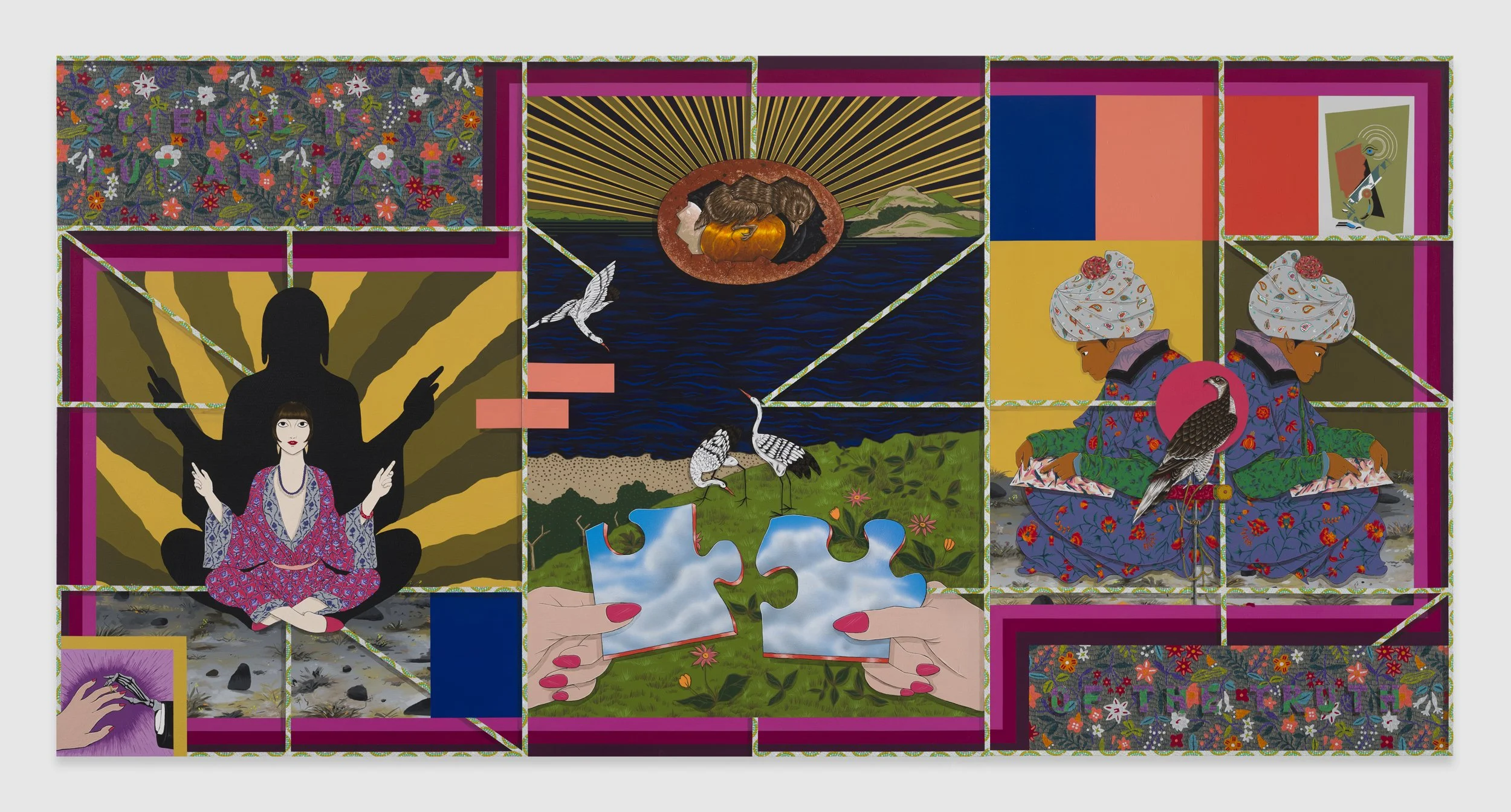Science Is But An Image Of The Truth, 2023
Acrylic on canvas, 6’x12’