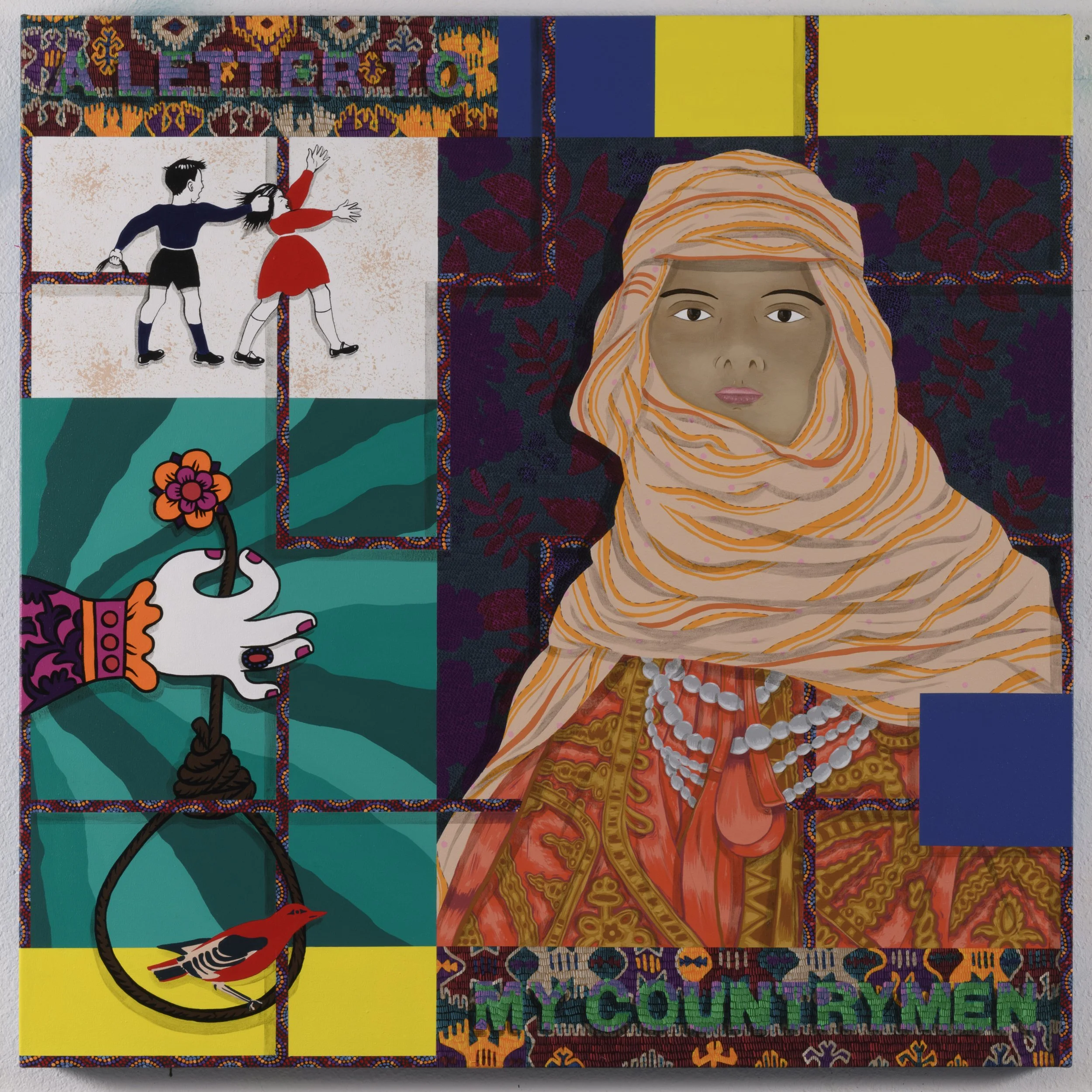 A Letter To My Countrymen , 2022
Acrylic on canvas
4’x4’