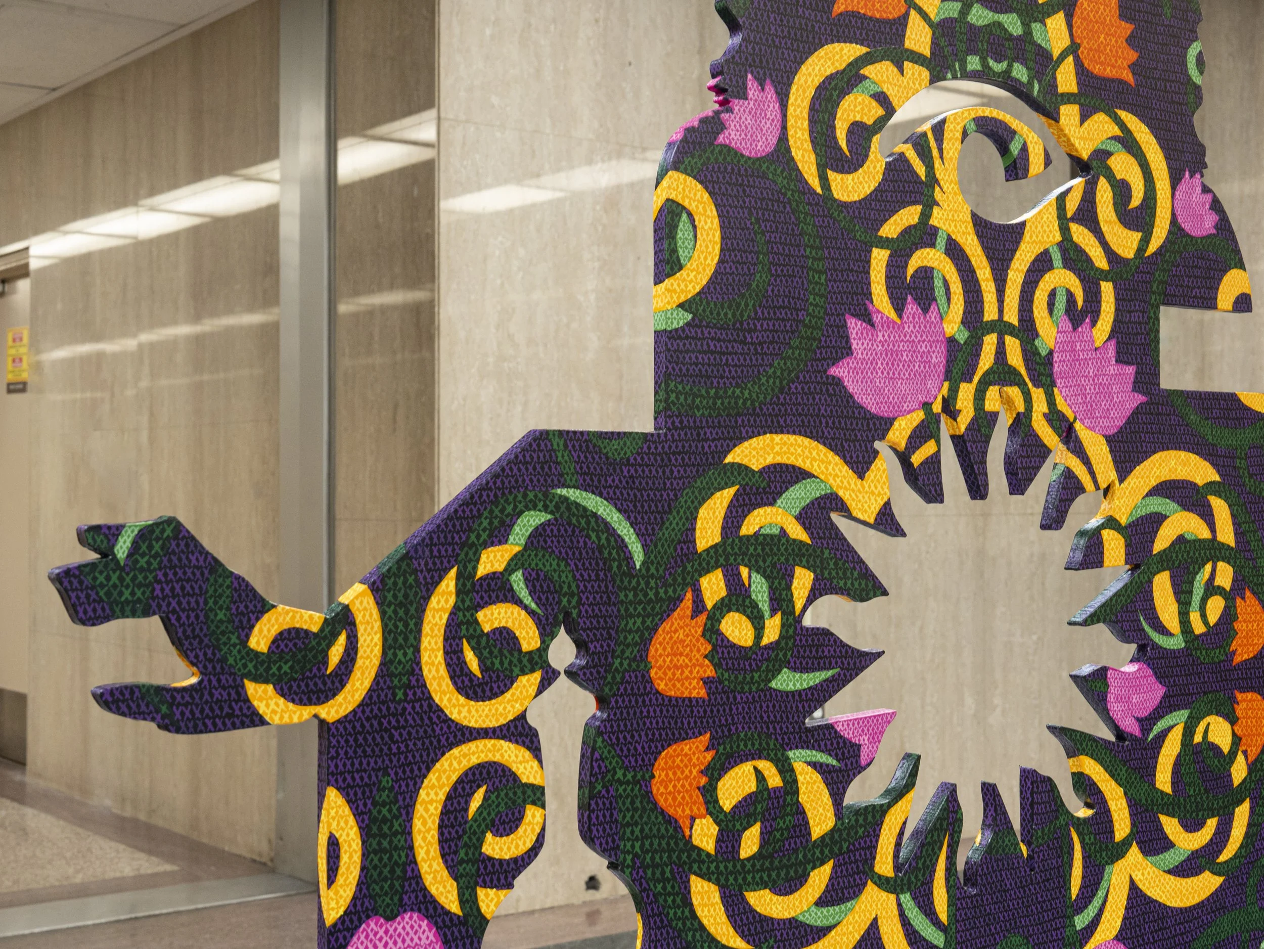 Two Of Me, 2026
Acrylic, Aluminum, Hardware
72”x53”
Installed at the Kenneth Hahn Hall Of Administration, Los Angeles, CA