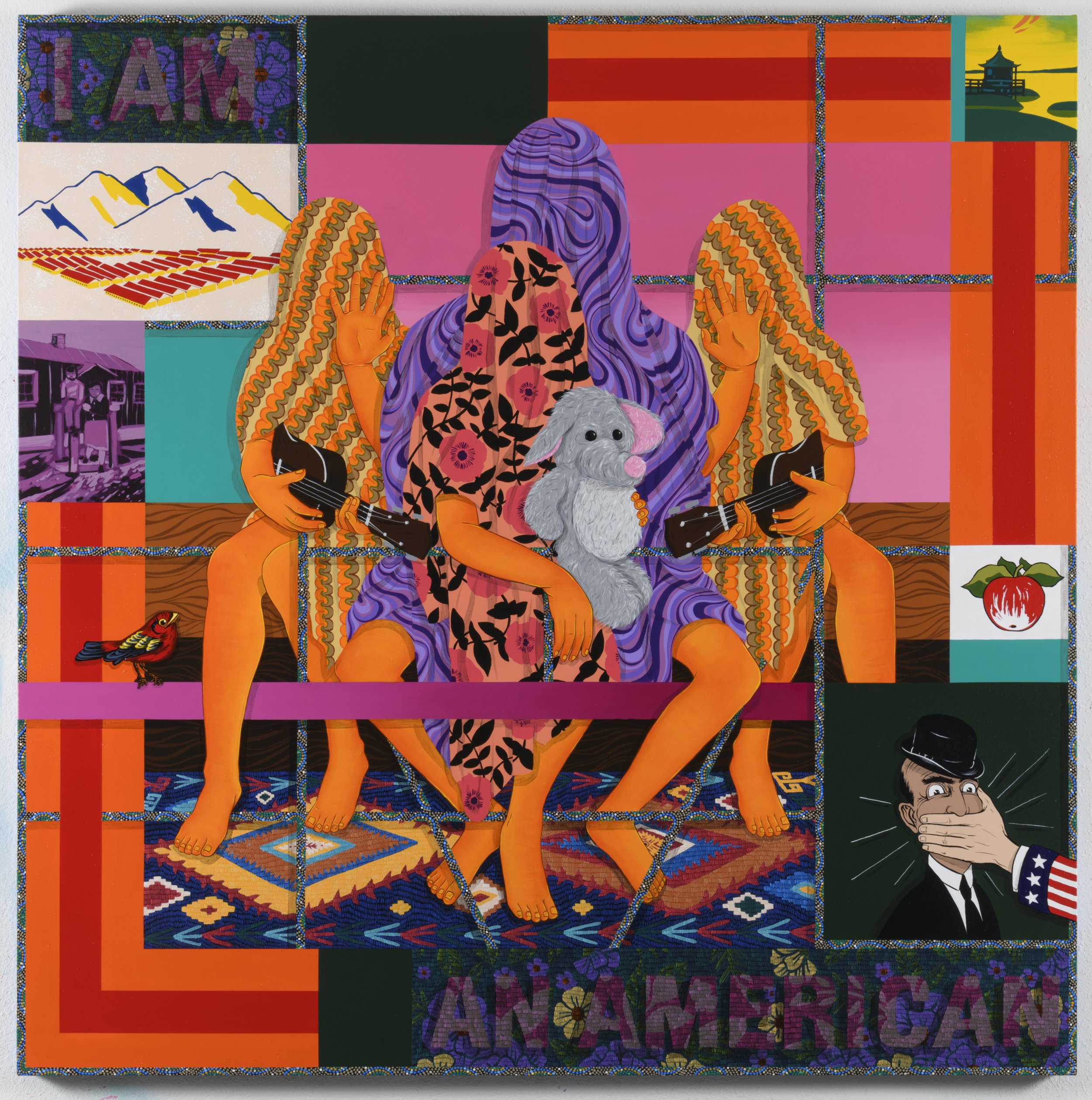 I Am An American, 2022
Acrylic on canvas
6’x6’