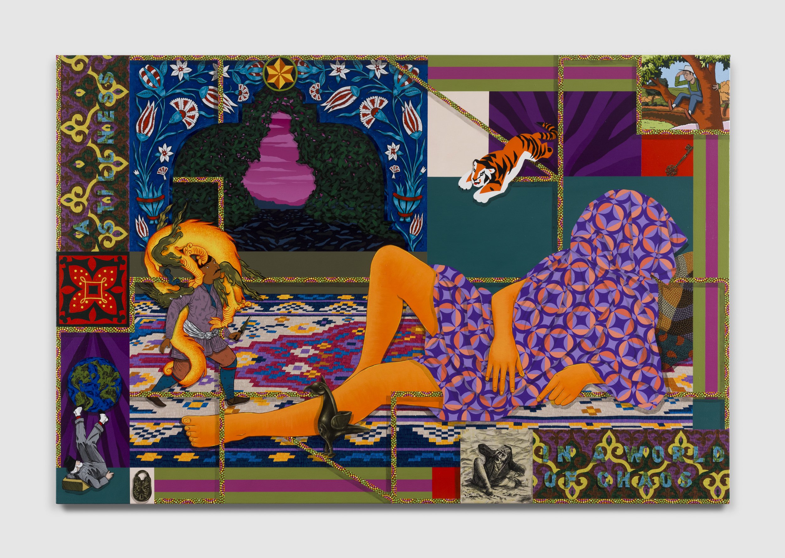 A Stillness In A World Of Chaos, 2024,
Acrylic on canvas,
72"x48"