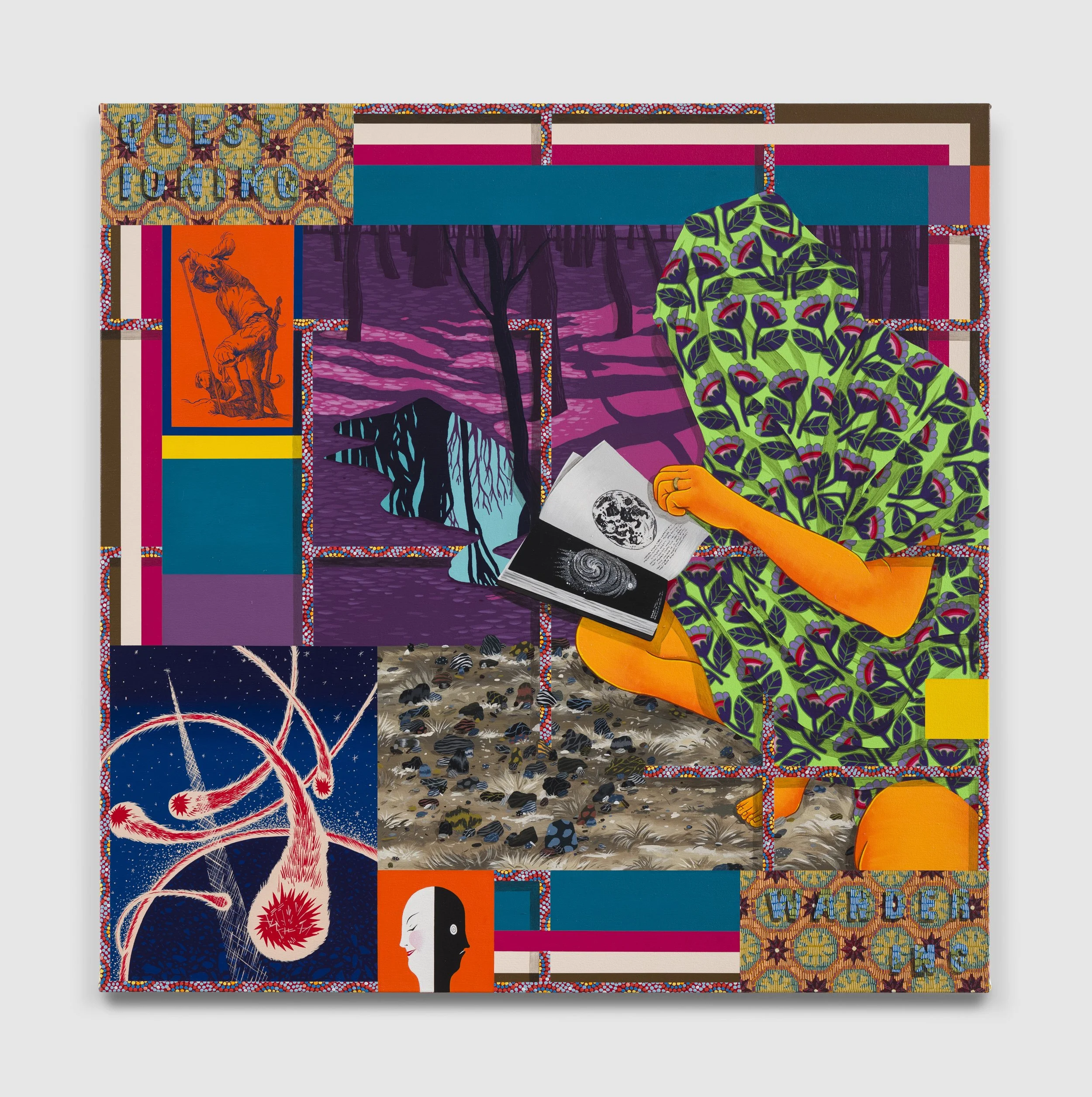 Questioning and Wandering, 2023, 
Acrylic on canvas
4’x4’
