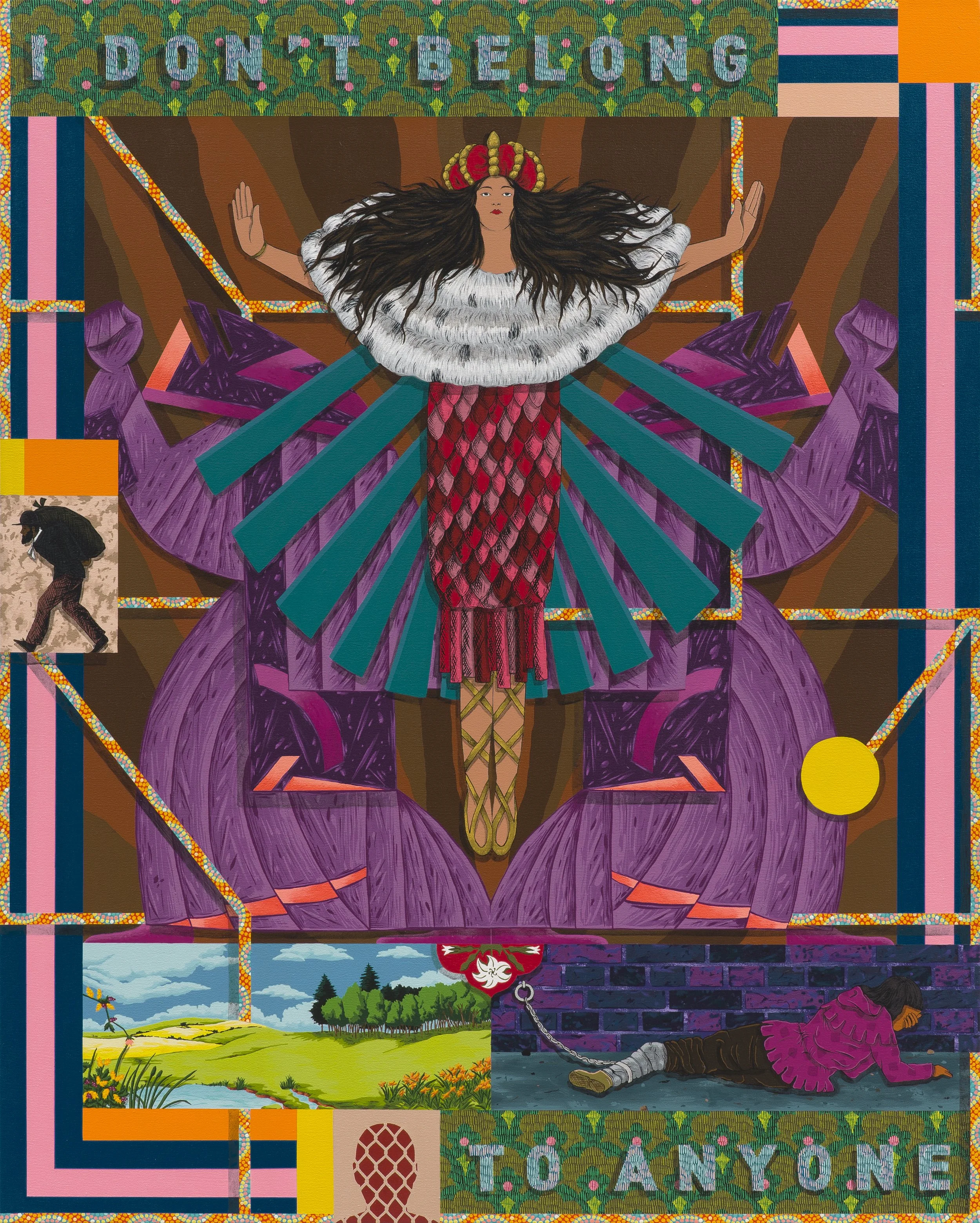 I Don’t Belong To Anyone, 2024,
Acrylic on canvas, 
60"x48"
