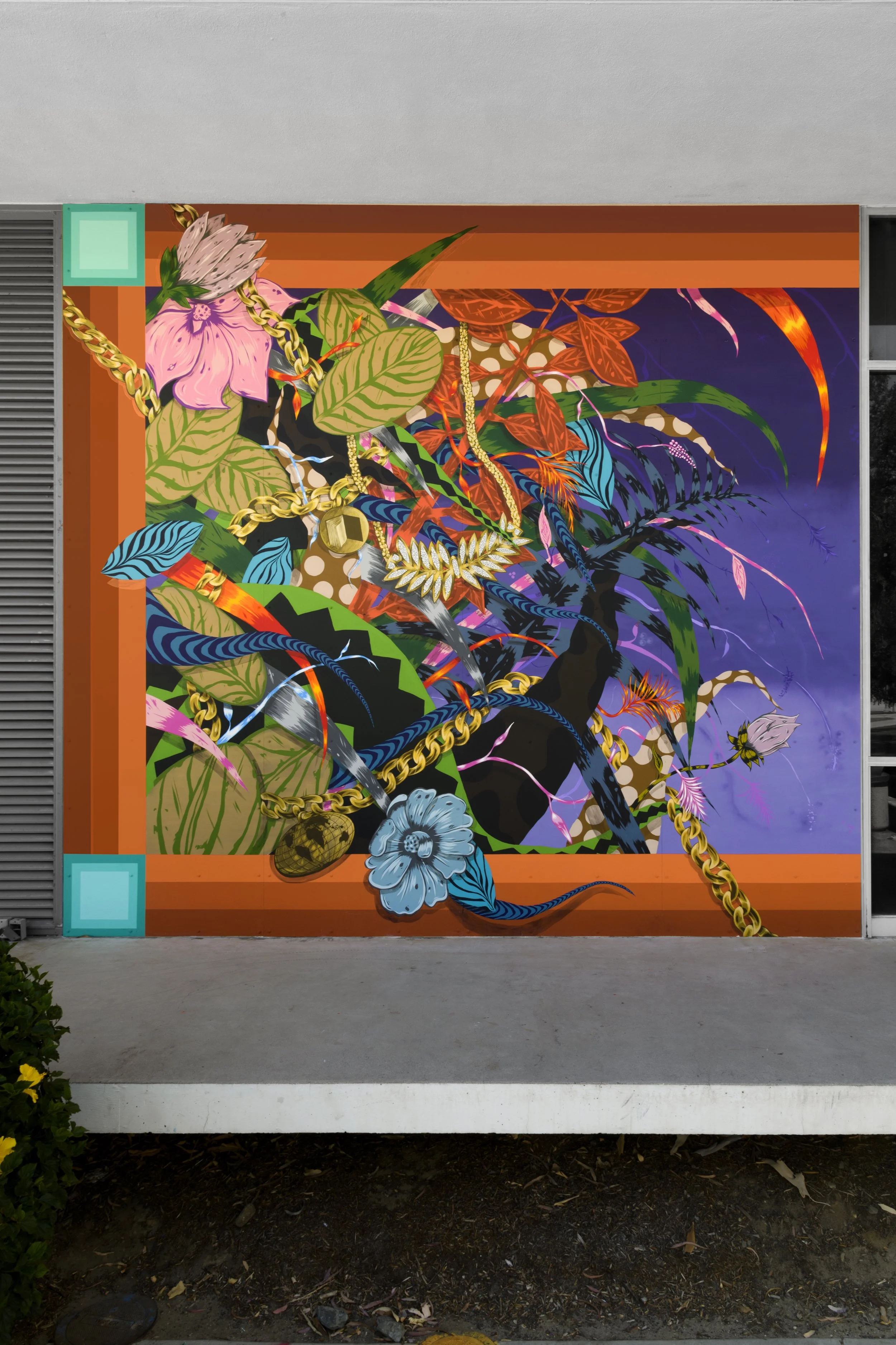 Universe, 2021
Latex paint and spray paint
Three murals, 15’ x 15’ each
Cerritos College, Cerritos, CA