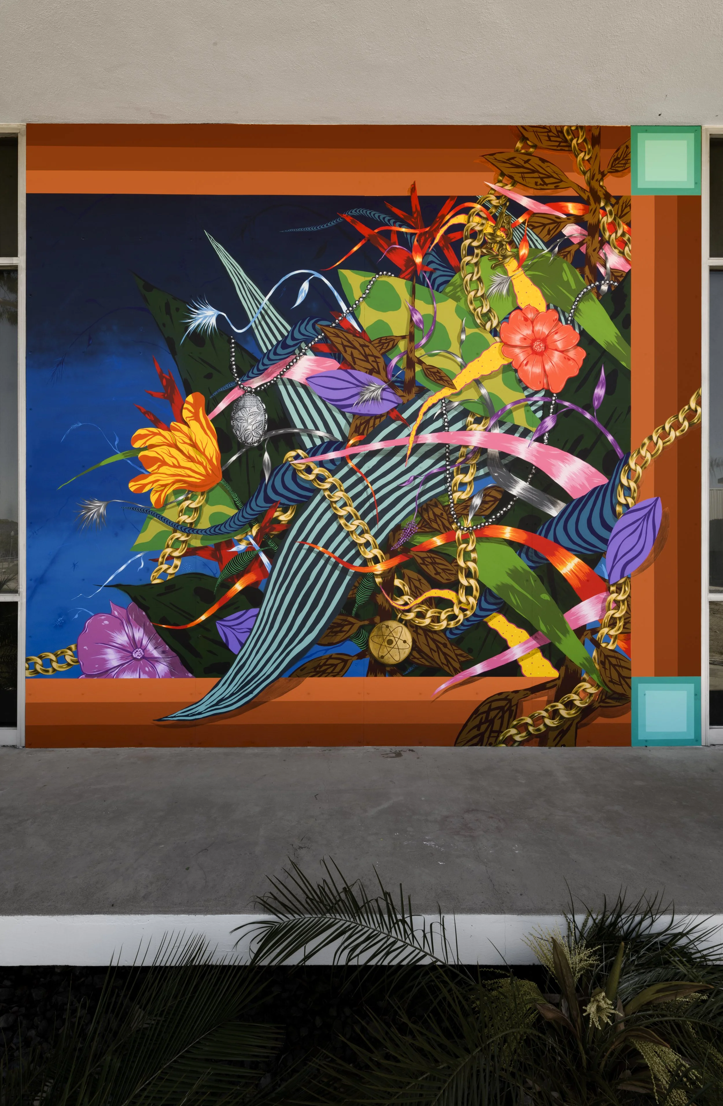 Universe, 2021
Latex paint and spray paint
Three murals, 15’ x 15’ each
Cerritos College, Cerritos, CA