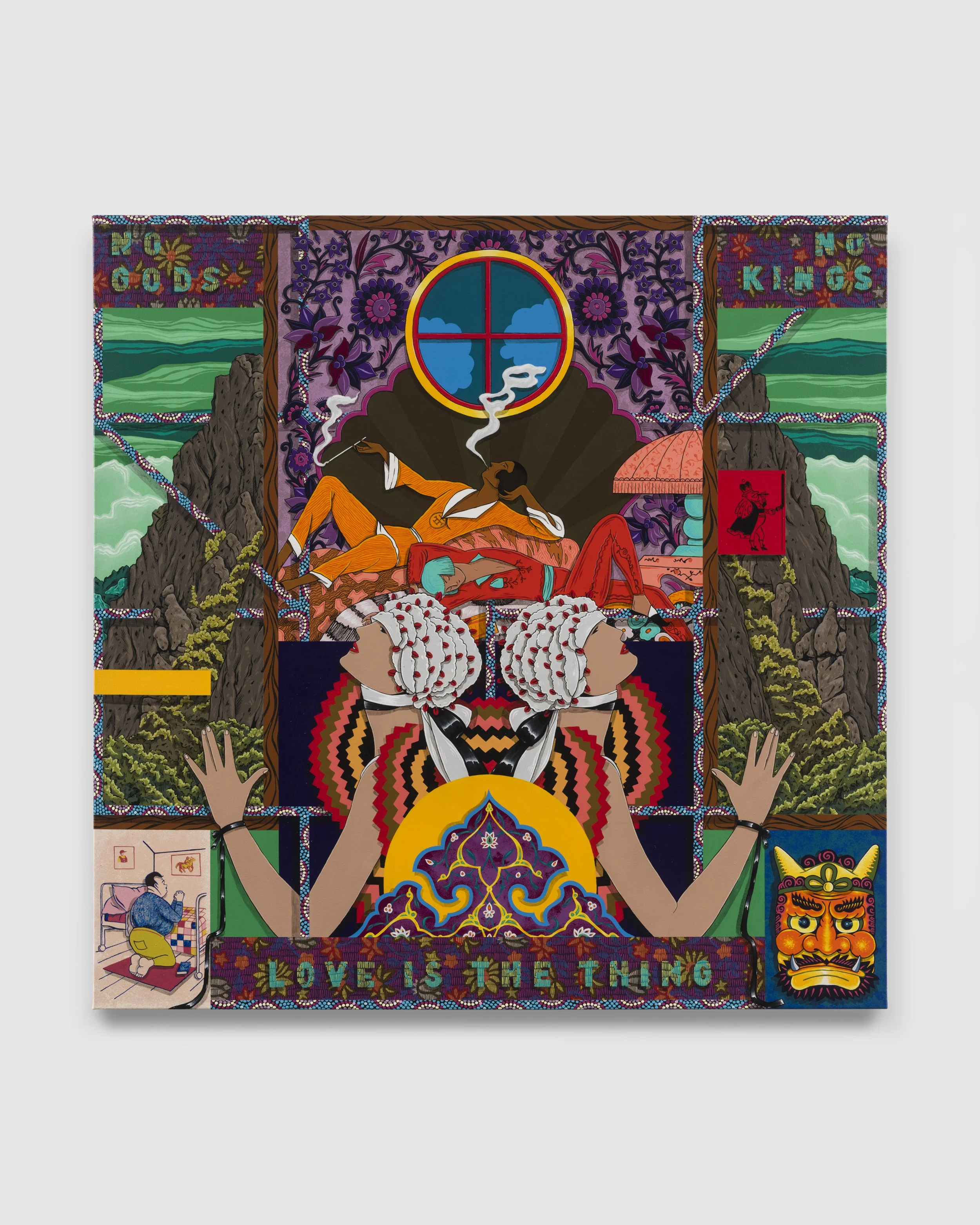 No Gods, No Kings, Love Is The Thing, 2024,
Acrylic on canvas, 
48"x48"