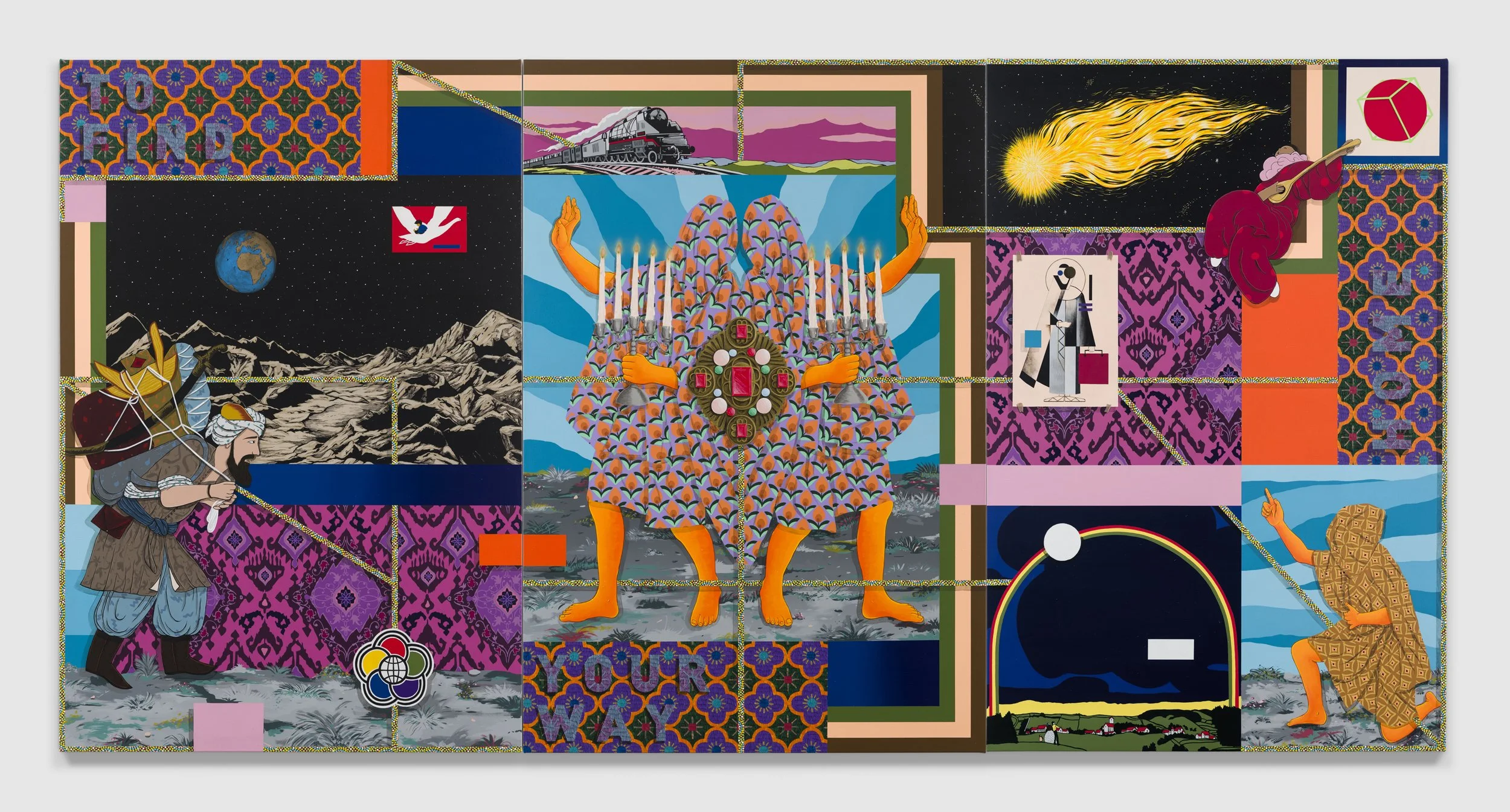 To Find Your Way Home, 2023
Acrylic on canvas,
6’x12’