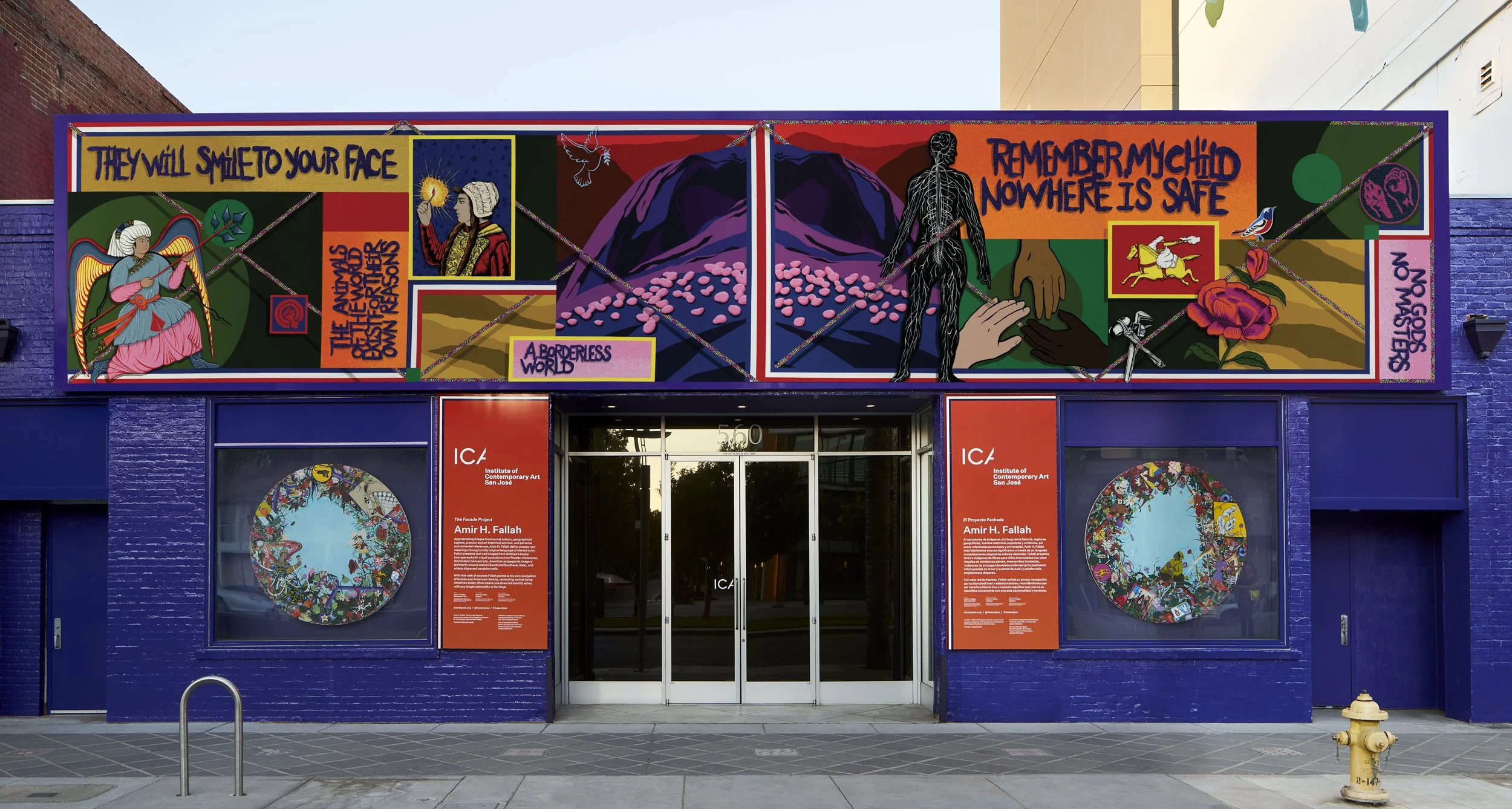 The Facade Project, 2020
Vinyl wrap, acrylic paint, latex paint, motor, wood, canvas
15’ x 51’
Institute Of Contemporary Art, San Jose, CA

