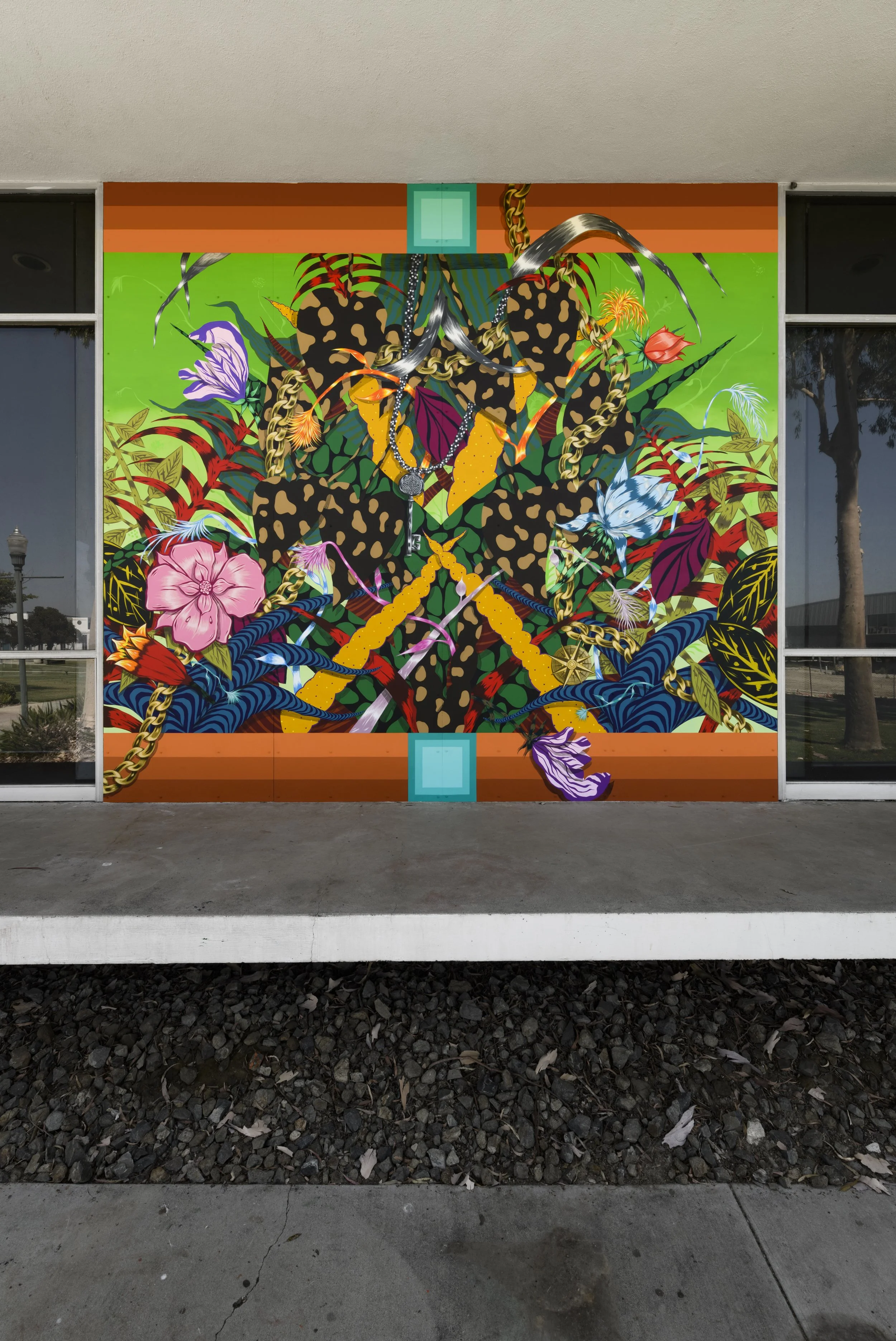 Universe, 2021
Latex paint and spray paint
Three murals, 15’ x 15’ each
Cerritos College, Cerritos, CA