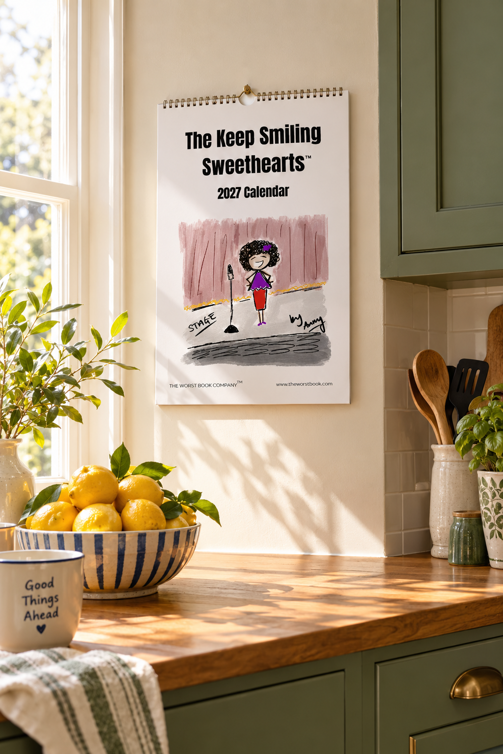 The Keep Smiling Sweethearts™ 2027 Wall Calendar