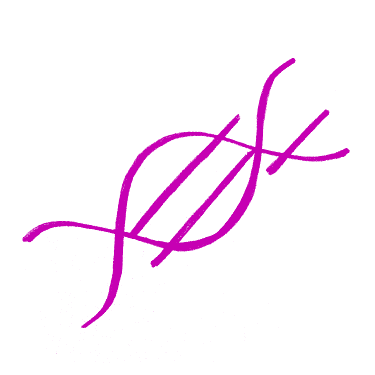 Purple stylized dollar sign with decorative flourishes.