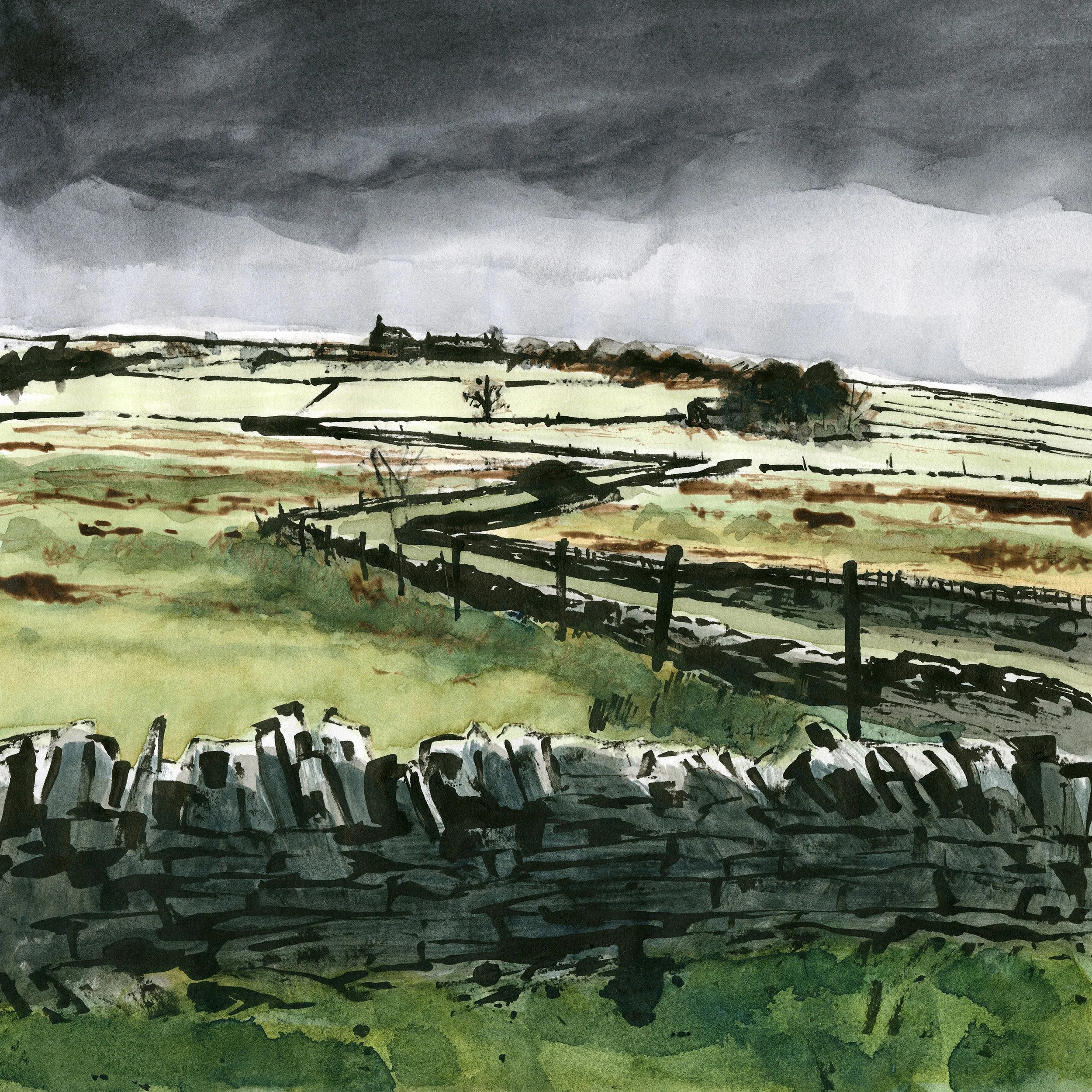 Delph Heights from Slack Lane - Autumn &amp; Winter

A Saddleworth Portrait

These two plein air sketches looking towards Delph Heights were drawn a few years ago. I am reviewing sketches completed when I was recovering from my heart operation. The n