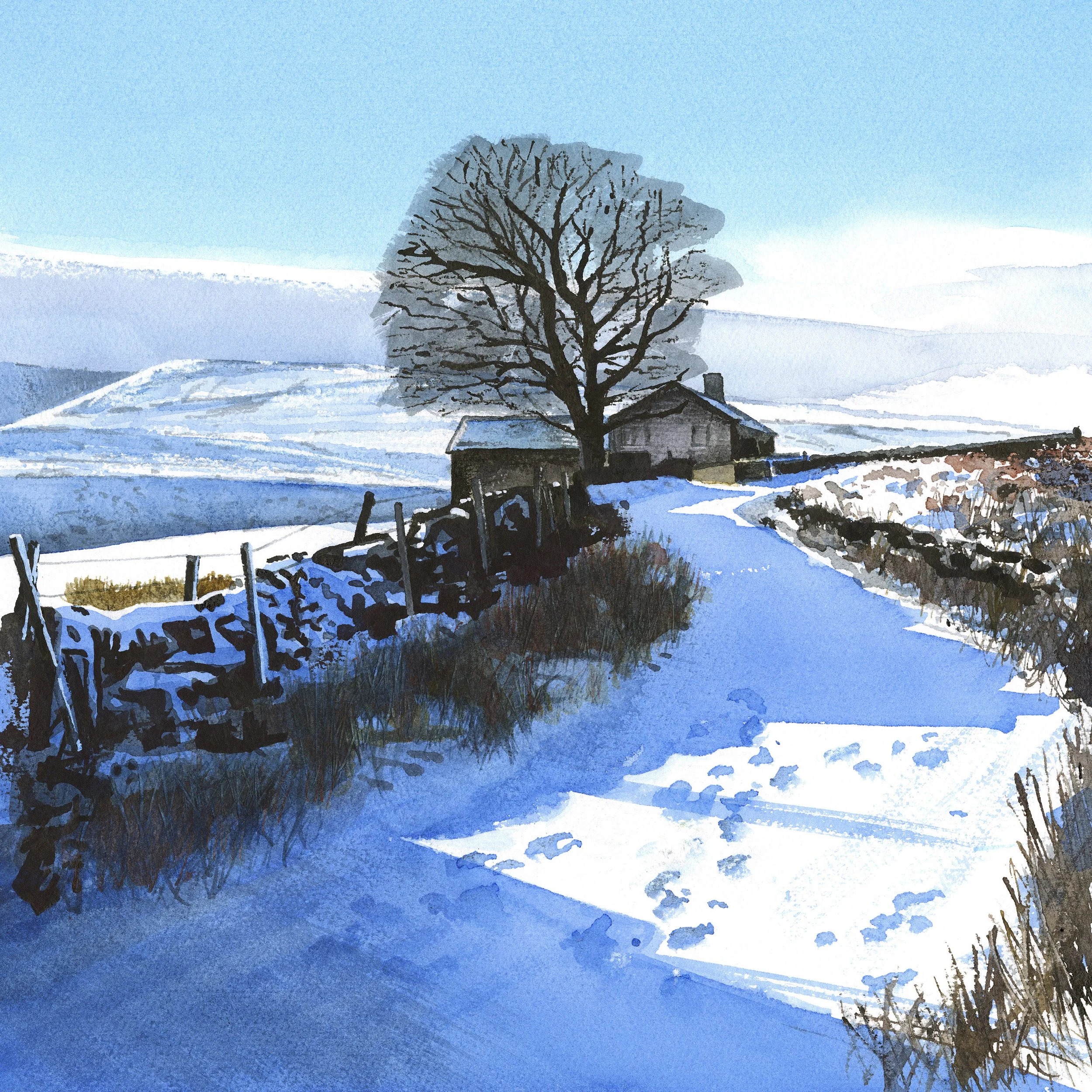 Old December - Bartin, Nether Lane. 30 x 30 cm