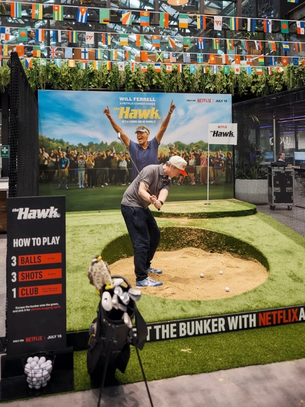 &ldquo;The Hawk&rdquo; has landed 🦅 To celebrate the release of Will Ferrell&rsquo;s new golf comedy series, @invnt x Netflix Ads challenged agencies to beat the bunker, fuelled by Masters-inspired pimento cheese sandwiches, Arnold Palmers, and the 