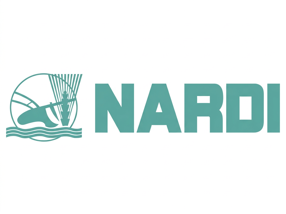 Logo con un'immagine stilizzata di una sirena, onde e un'anguilla, accanto alla scritta 'NARDI'.