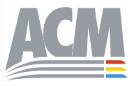 Logo di ACM in grigio con tre linee colorate (gialla, rossa, blu) sotto.