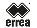 Logo Errea con simbolo a zig zag sopra il nome