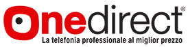 Logo di Onedirect con slogan 'La telefonia professionale al miglior prezzo'