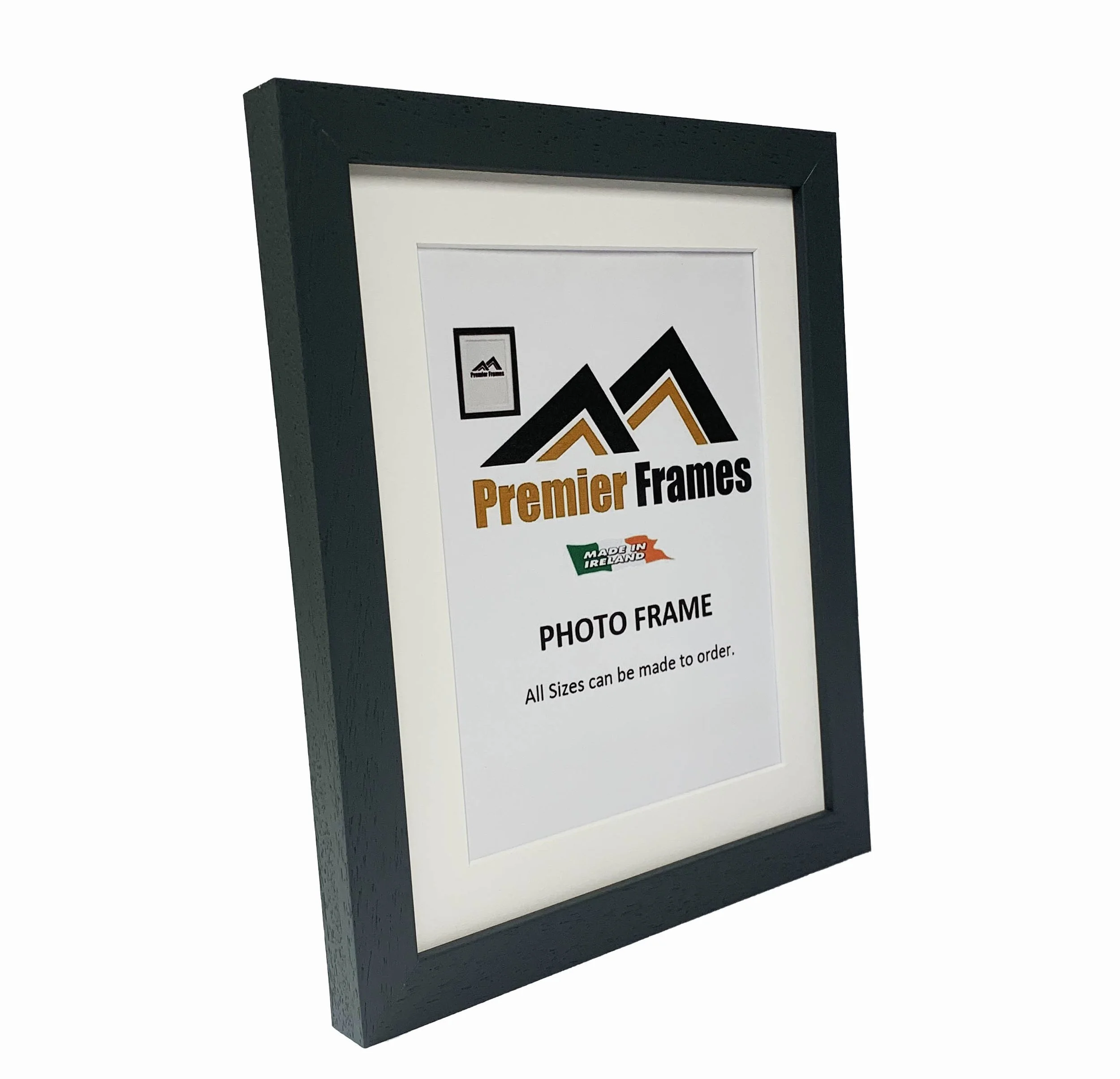 A102DGNM Dark Gray Wood Grain Frame with 1" Narrow Mount
