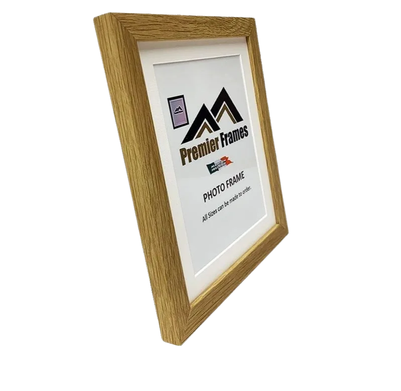 A102OVNM Smooth Finish Oak Veneer Wood Frame with 1" Narrow Mount