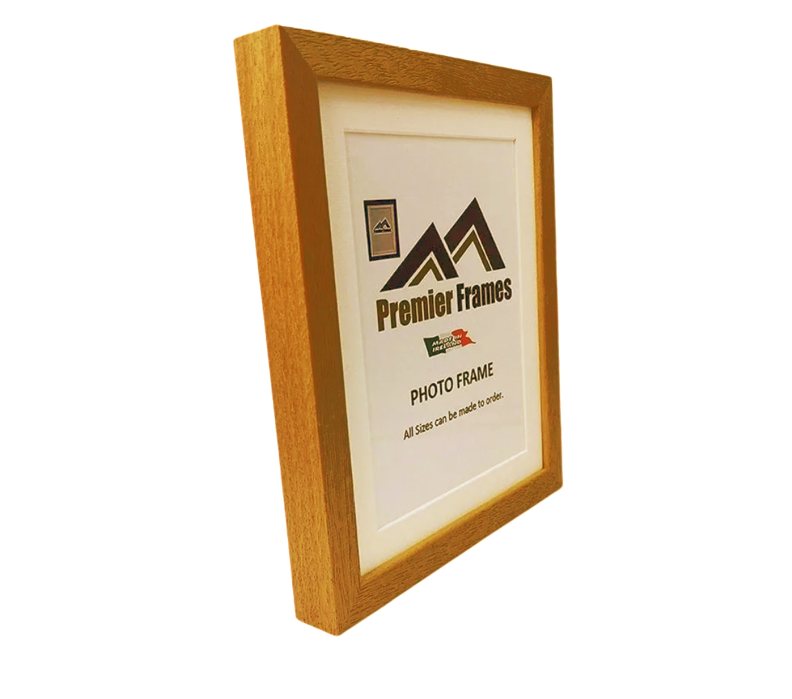 A102LWNM Light Wood (Honey) Wood Grain Frame with 1" Narrow Mount