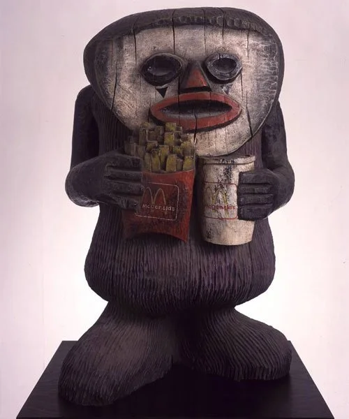 Jake and Dinos Chapman’s CFC76311561 (Grimace) from The Chapman Family Collection, painted bronze cast by Arch Bronze