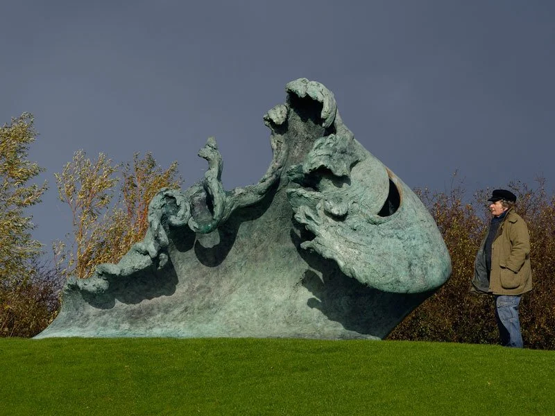 Rearing Wave by Maggi Hambling, full-scale bronze sculpture.