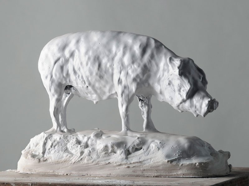 Nicola Hicks’ Pig, plaster sculpture from A Walk in the Park, 2009