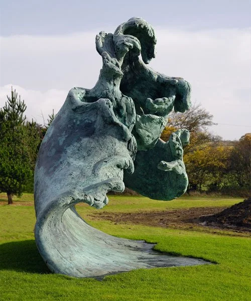 Full view of Rearing Wave by Maggi Hambling.