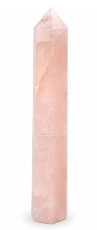 Large Rose Quartz Six Face Obelisk Tower 18cm