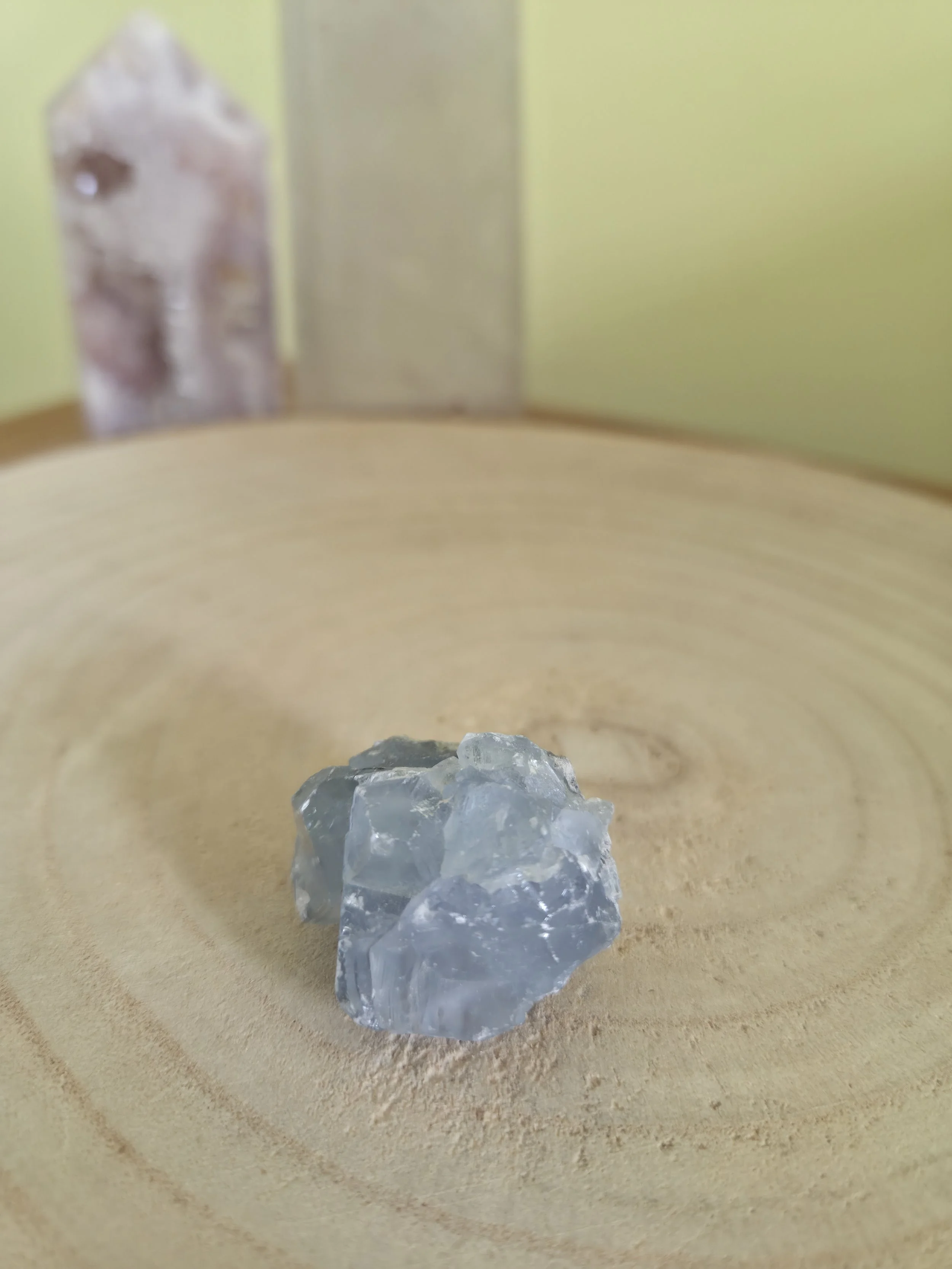 Raw celestite cluster