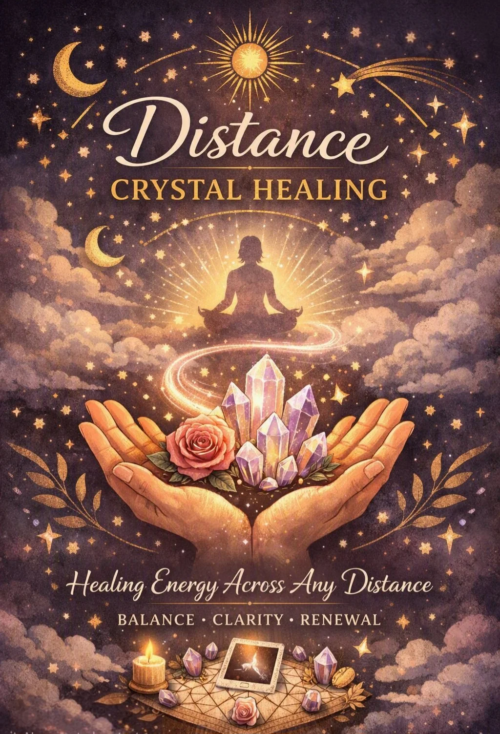 Distance crystal healing