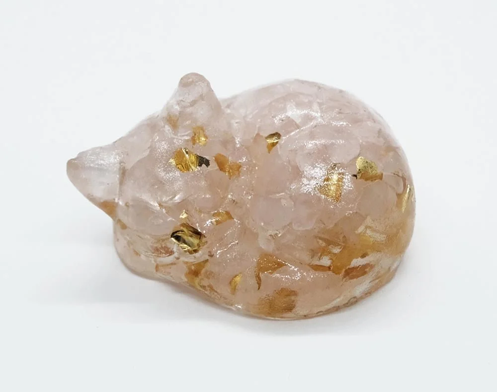 Rose Quartz Orgone Cat (4cm)