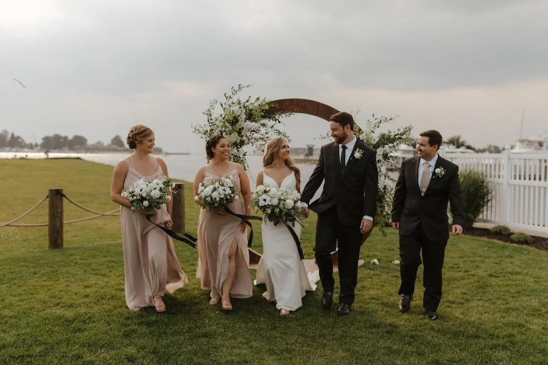 bridal party, the lake house venue ludington, michigan