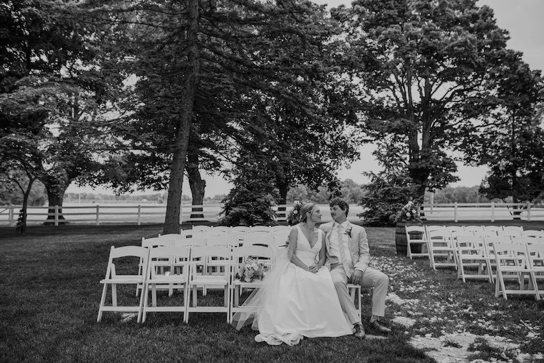 Bride and Groom Intimate moment at ceremony space