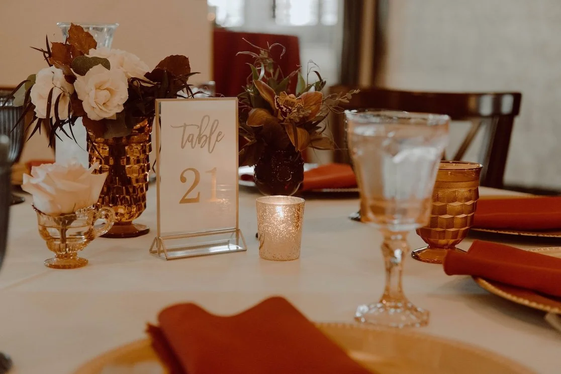 Gorgeous Fall Inspired Wedding with Glass Accents and Terracotta and Brown Shades