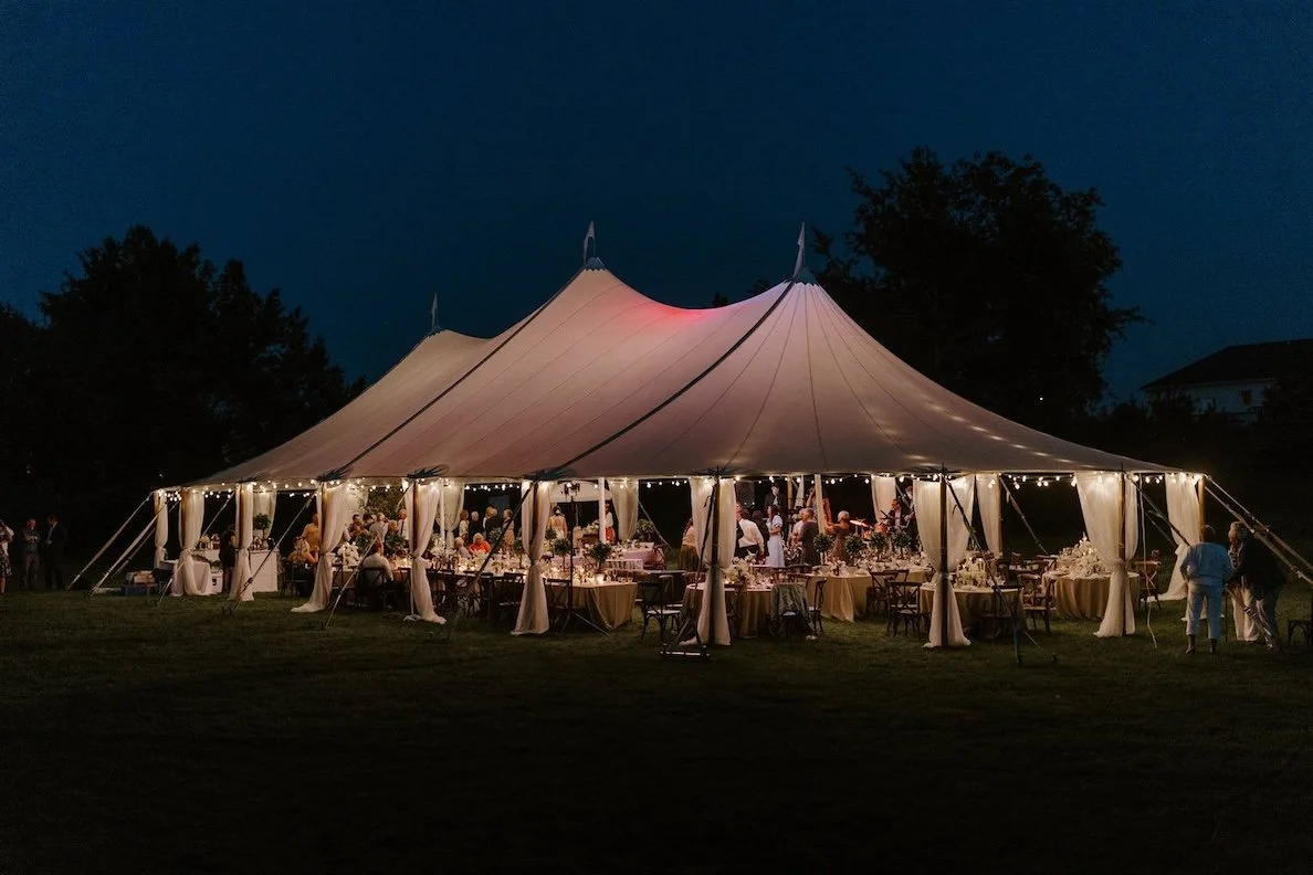 Sail Cloth Tent at night