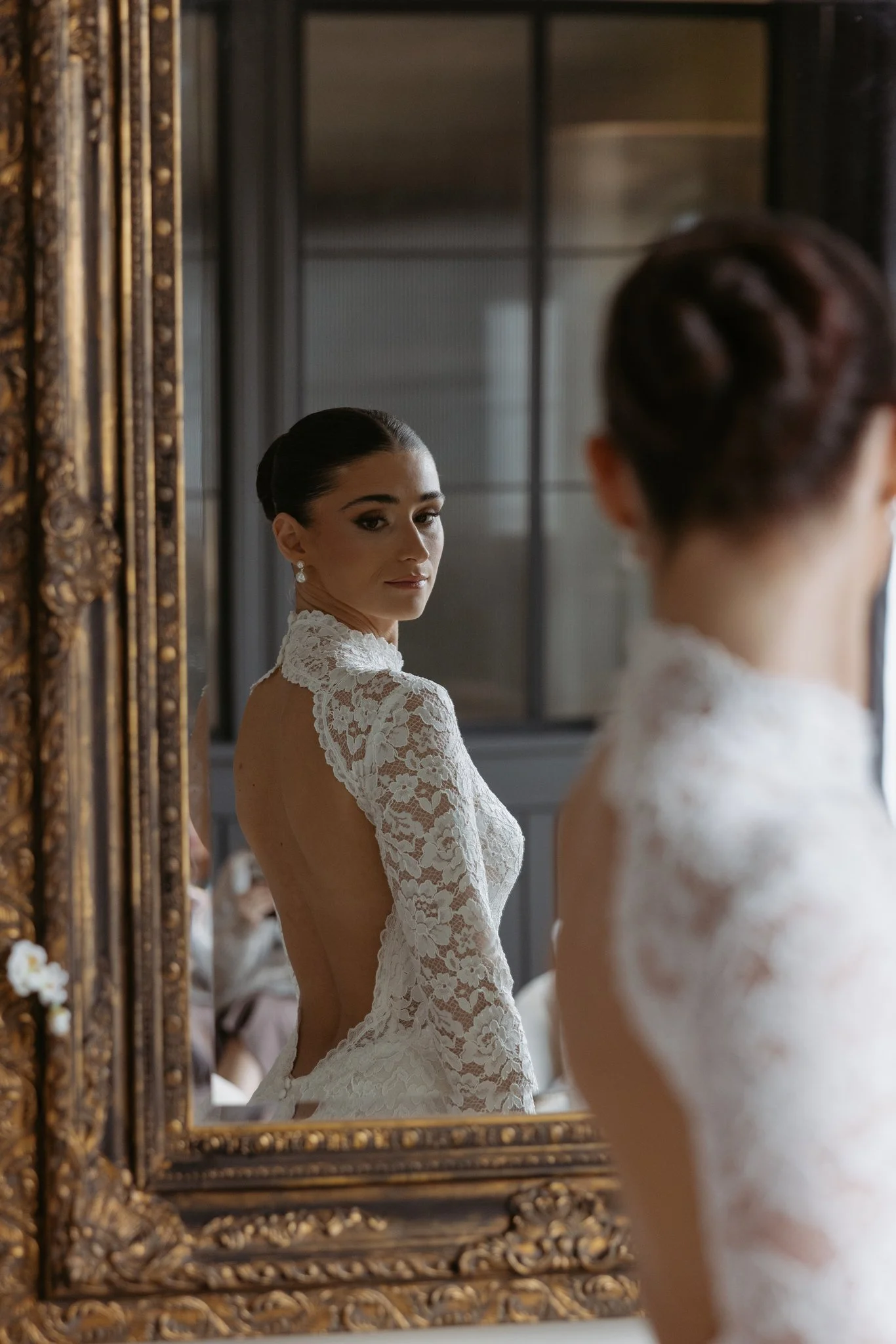 Bridal Reflection Portrait | Michigan Wedding Inspiration
