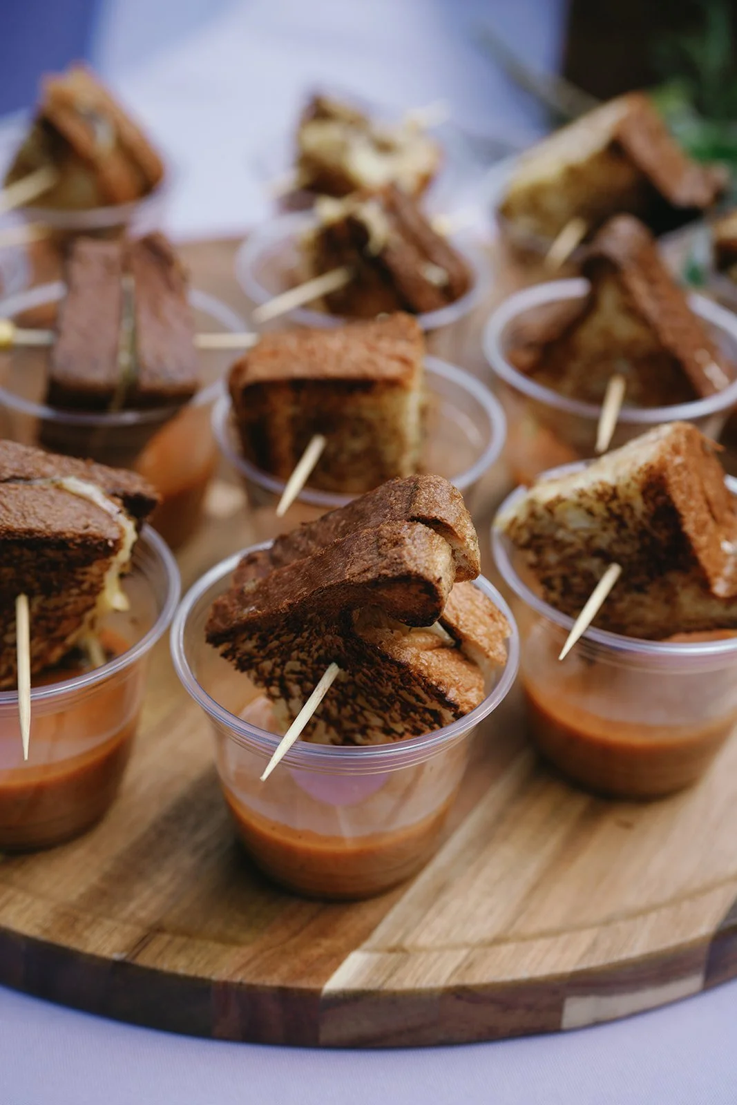 Grilled Cheese and Tomato Soup Shooters | Michigan Wedding Catering