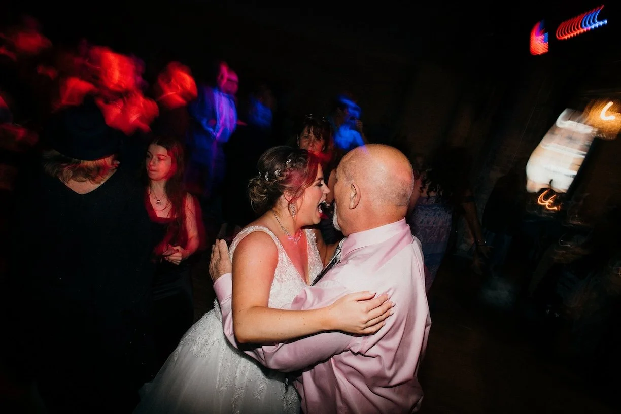 bride late night dancing with guests