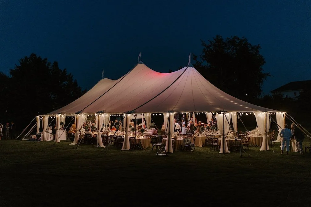 Sailcloth Tent Wedding at Private Residence