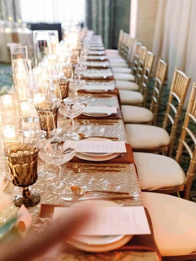Luxurious Wedding Head Table at The McKay Ballroom in Grand Rapids