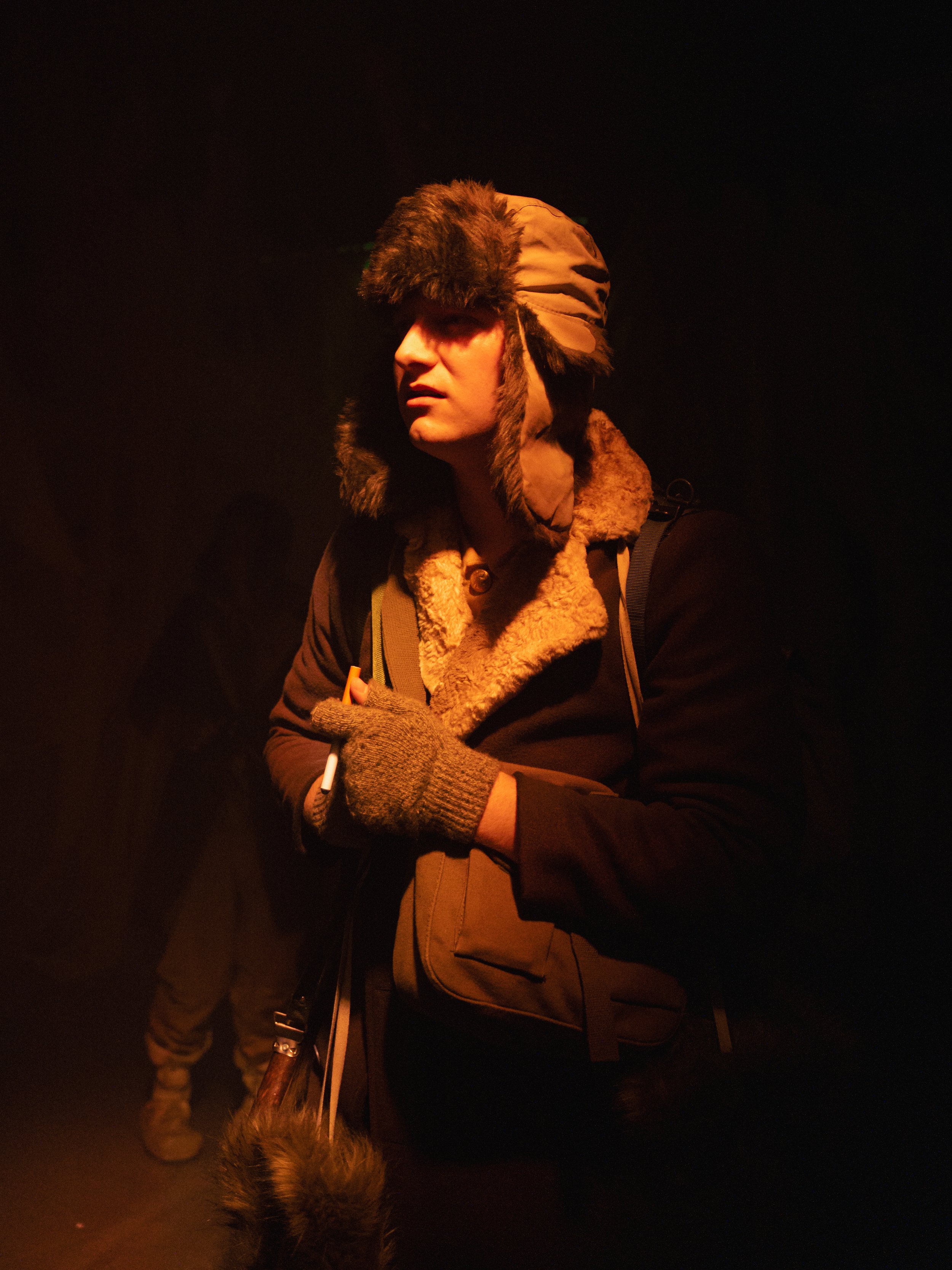 Cayden Smaka as Greenbean in Ghost Soldiers at the Panowski Blackbox Theatre
Credits: @yonderjohn