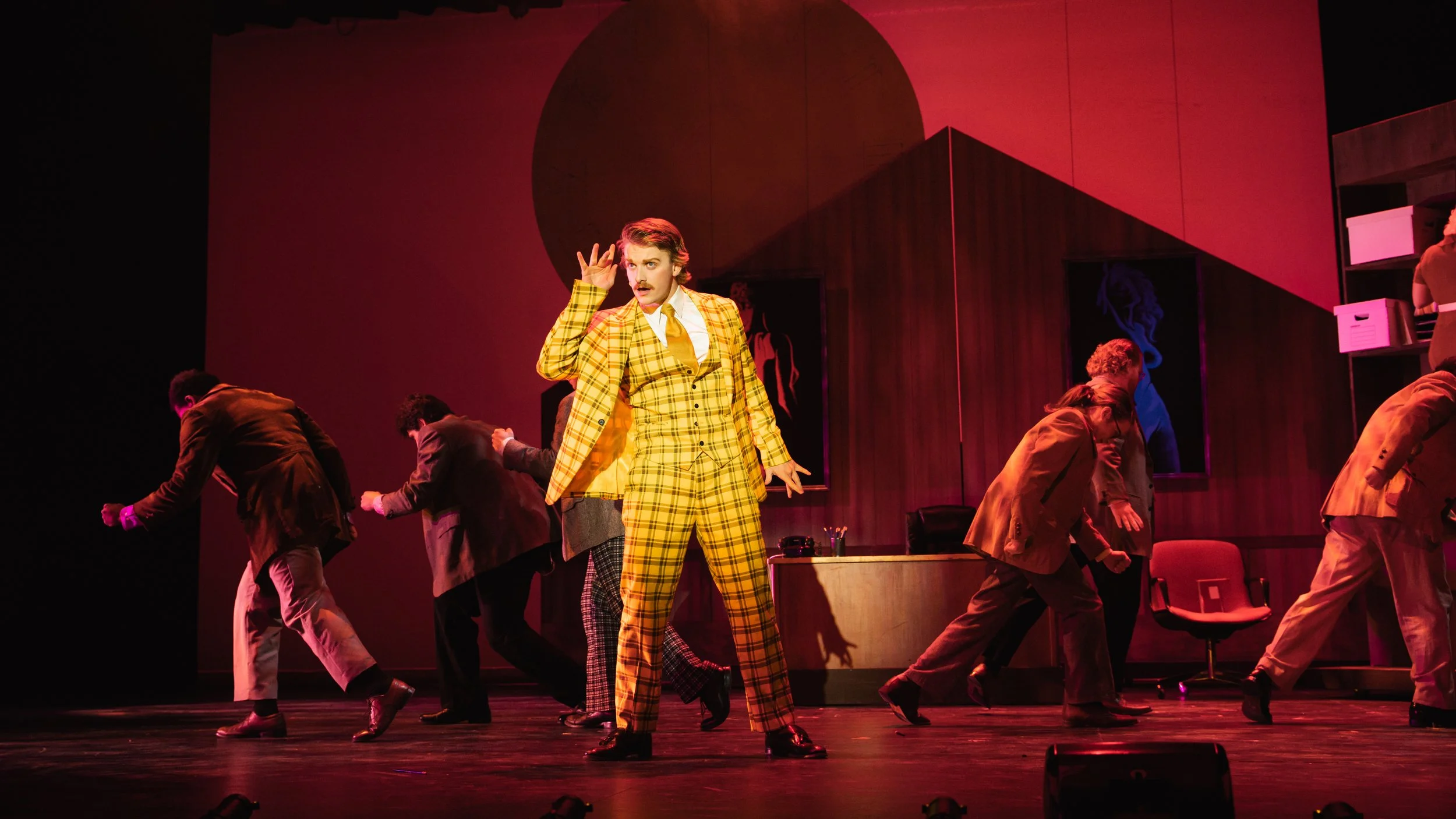 Cayden Smaka as Franklin Hart Jr. in 9 to 5 at the Forest Arts Roberts Theatre
Credits: @yonderjohn