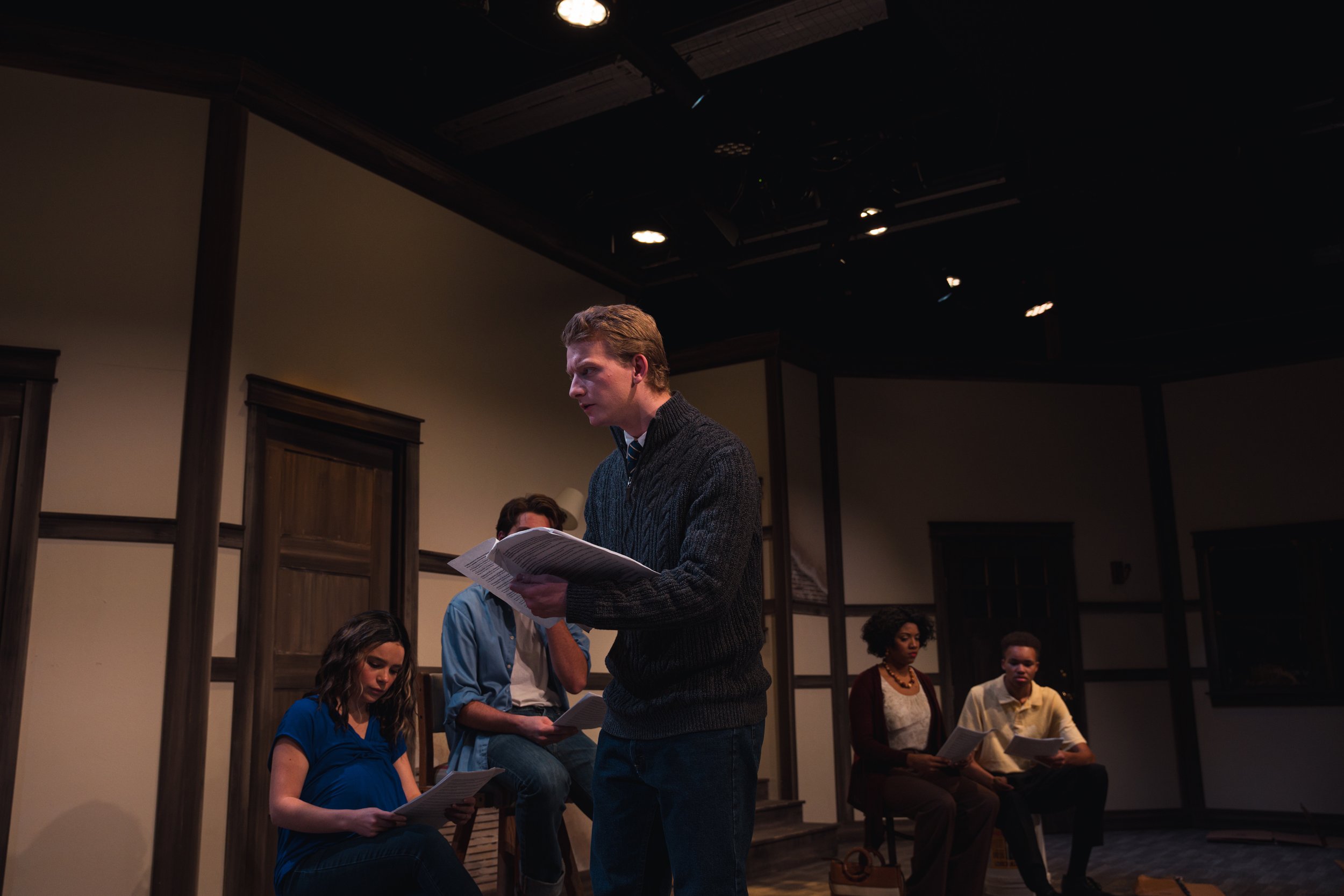 Cayden Smaka as Tom in Clybourne Park at the Panowski Blackbox Theatre
Credits: @yonderjohn