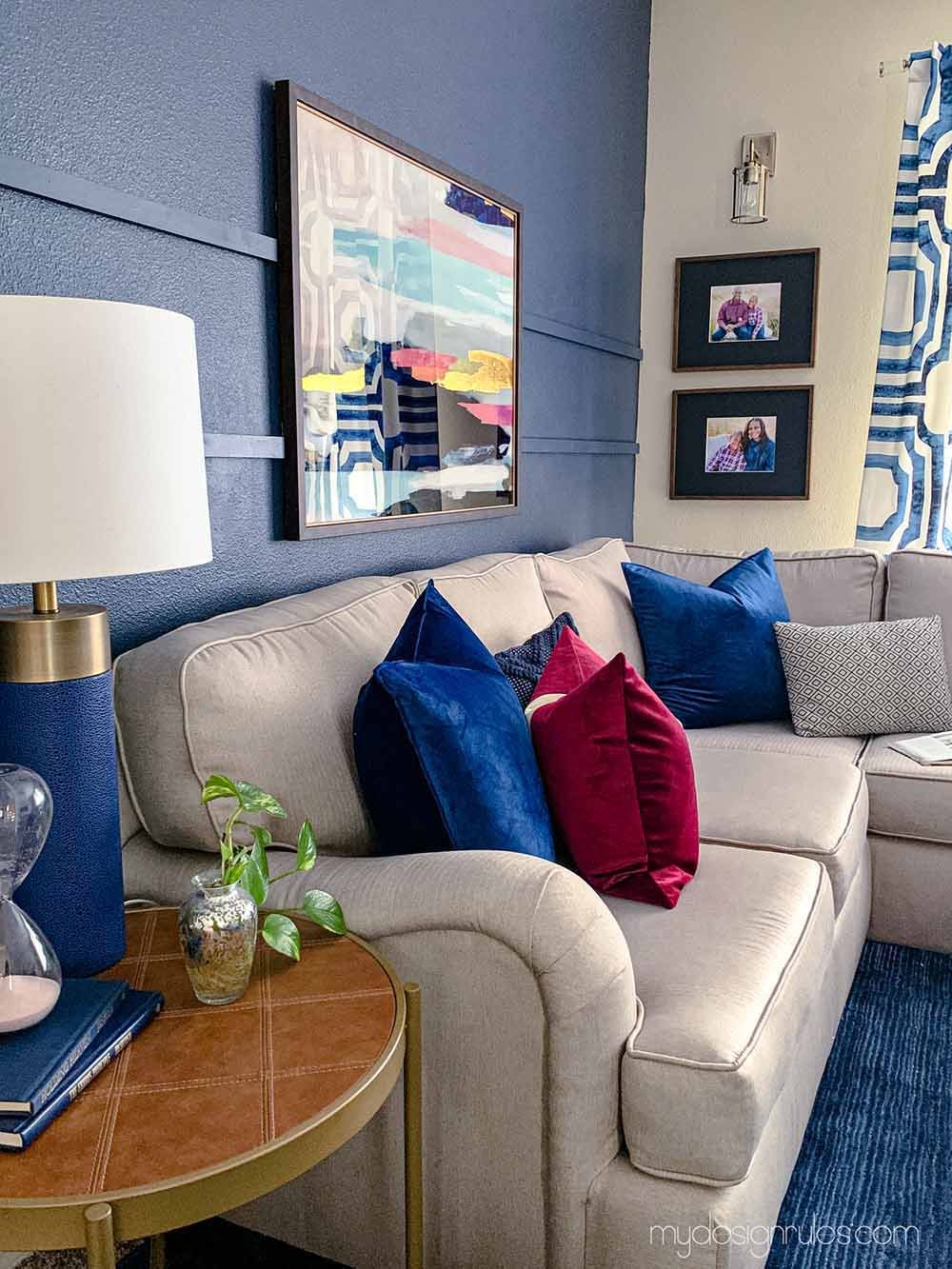 My Blue and White Family Room Reveal (2020)